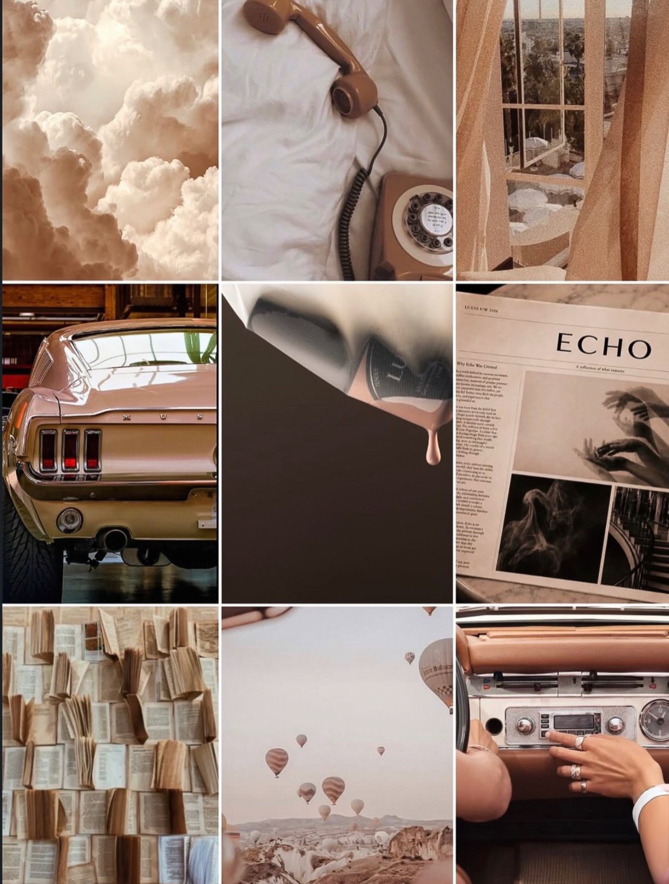 Moodboard Luxio nei toni del nude e del beige